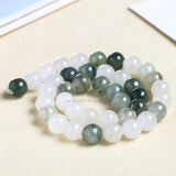 Ice Green Jade Beads Round Loose Spacer Emerald Gems Beads