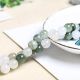 Ice Green Jade Beads Round Loose Spacer Emerald Gems Beads