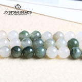 Ice Green Jade Beads Round Loose Spacer Emerald Gems Beads