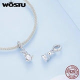 925 Sterling Silver Rabbit Charm with Natural Pearl Beads