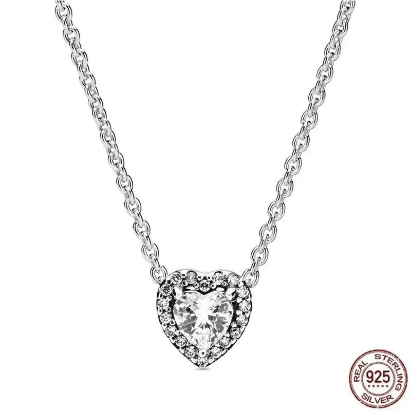 925 Silver Heart Zircon Jewelry Set - Anniversary Gift