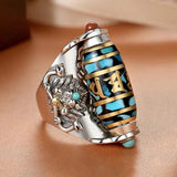 China-Chic Sky Pearl Rotating Ring for Men