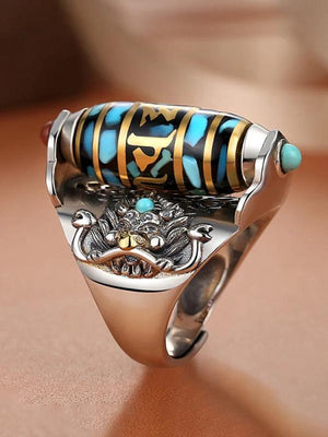 China-Chic Sky Pearl Rotating Ring for Men
