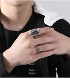 China-Chic Sky Pearl Rotating Ring for Men