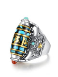 China-Chic Sky Pearl Rotating Ring for Men
