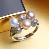925 Silver Pearl Ring Set for Women