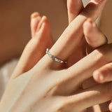 925 Silver Shell Pearl Charm Ring for Women
