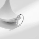 925 Silver Shell Pearl Charm Ring for Women