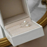 925 Silver Freshwater Double Pearl Ring for Women Gift