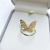 Butterfly Pearl Ring Zircon Natural Pearl 14K Gild Diamond Female Ring