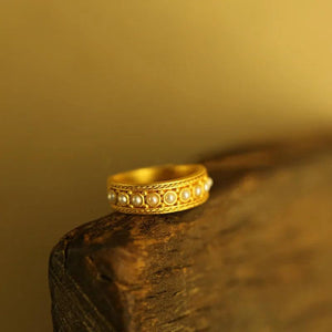 Micro Inlay Pearl Rings for Women - High-End Open Jewelry