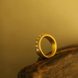 Micro Inlay Pearl Rings for Women - High-End Open Jewelry