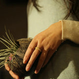 Micro Inlay Pearl Rings for Women - High-End Open Jewelry