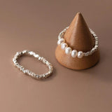 925 Sterling Silver Pearl Adjustable Ring for Women