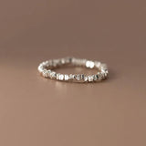 925 Sterling Silver Pearl Adjustable Ring for Women
