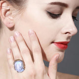 Baroque Pearl 925 Sterling Silver Ring for Women Bridal Wedding Jewelry