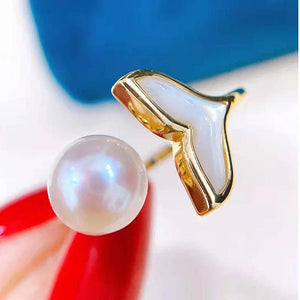Arrival Fishtail Pearl 14k Ring For Women Gift