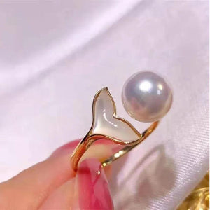 Arrival Fishtail Pearl 14k Ring For Women Gift