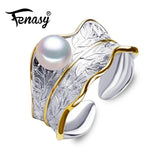 925 Silver Freshwater Pearl Ring for Women Custom Gothic Jewelry