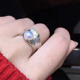 925 Silver Freshwater Pearl Ring for Women Custom Gothic Jewelry