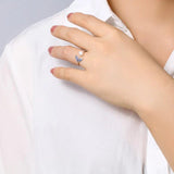 Trustdavis 925 Silver Mermaid Tail Pearl Opening Ring Wedding Jewelry DF132