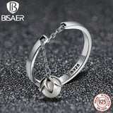 925 Silver Pearl Eternity Ring Adjust Size 6-9 Women Wedding Jewelry