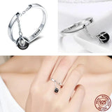 925 Silver Pearl Eternity Ring Adjust Size 6-9 Women Wedding Jewelry