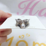 Italian Craft Gild Pearl Ring Natural Geometric Wedding Jewelry