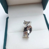 Italian Craft Gild Pearl Ring Natural Geometric Wedding Jewelry