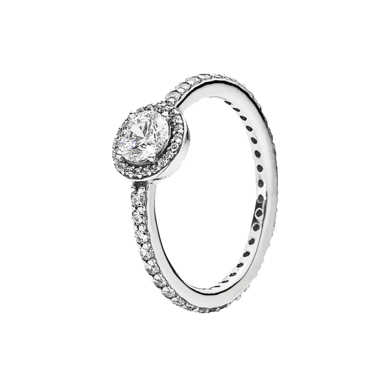 Princess Sparkling Bow Leaves Pearl Heart Crystal Ring Wedding Jewelry Gift