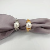 Arrival Freshwater Pearl Diamond Wedding Ring 14K Filled Female Jewelry Gift
