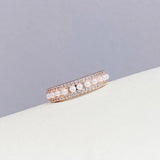 925 Silver Zircon Gemstone Pearl Ring for Women Wedding Party