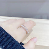 925 Silver Zircon Gemstone Pearl Ring for Women Wedding Party