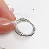 Freshwater Pearl 925 Sterling Silver Zircon Ring Wedding Jewelry