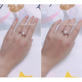 Freshwater Pearl 925 Sterling Silver Zircon Ring Wedding Jewelry