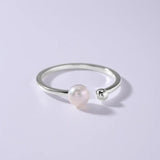 925 Silver Bead Ring for Women's Ins Style Opening Ring