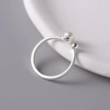 925 Silver Bead Ring for Women's Ins Style Opening Ring