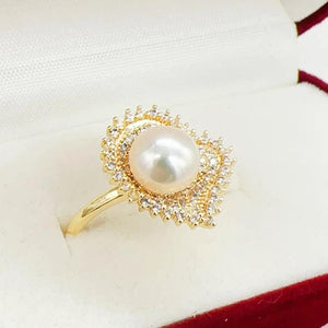 Arrival Pearl Ring 14K Filled Freshwater Pearl Heart-shaped Wedding Ring