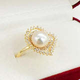 Arrival Pearl Ring 14K Filled Freshwater Pearl Heart-shaped Wedding Ring