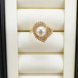 Arrival Pearl Ring 14K Filled Freshwater Pearl Heart-shaped Wedding Ring