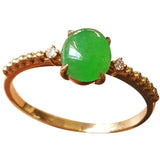 Chalcedony Egg Noodle Pearl Ring Adjustable Light Jewelry