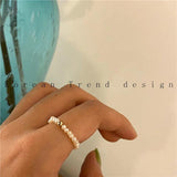 Baroque Pearl Ring 925 Sterling Silver Wedding Rings For Women