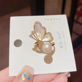 Unique Fritillaria Butterfly Pearl Opening Ring