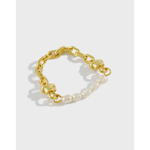 Natural Freshwater Pearl Ring 925 Sterling Silver Female Jewelry Gift