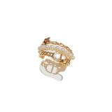 Pearl Multi-layer Opening Ring Delicate Adjustable Size