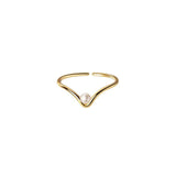 925 Sterling Silver Synthetic Pearl Open Ring for Women Wedding Jewelry