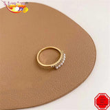 Retro Pearl Zircon 925 Silver Ring For Women Girls