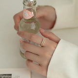 Retro Pearl Zircon 925 Silver Ring For Women Girls