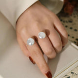 Baroque Pearl 925 Sterling Silver Ring for Women