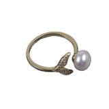 8-9mm Freshwater Button Cultured Pearl Ring